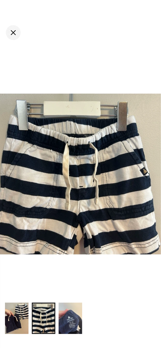 Gap Baby Boy's Shorts Navy Stripe - photo 2