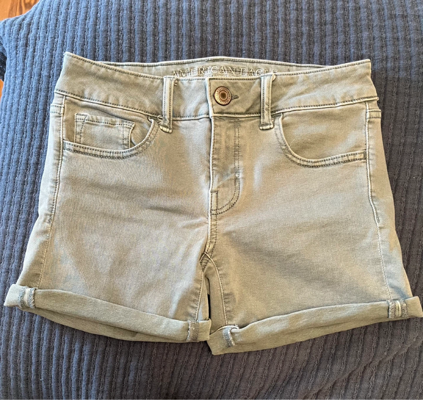 American Eagle light teal Denim Shorts