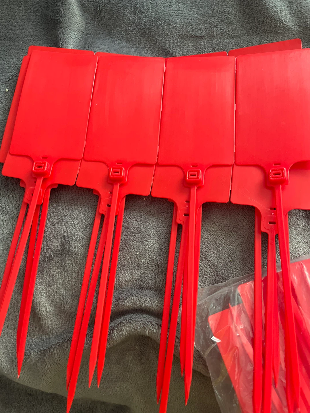 NEW! Red Waterproof Self Locking Cable Tie Labels - 120 pack - photo 2