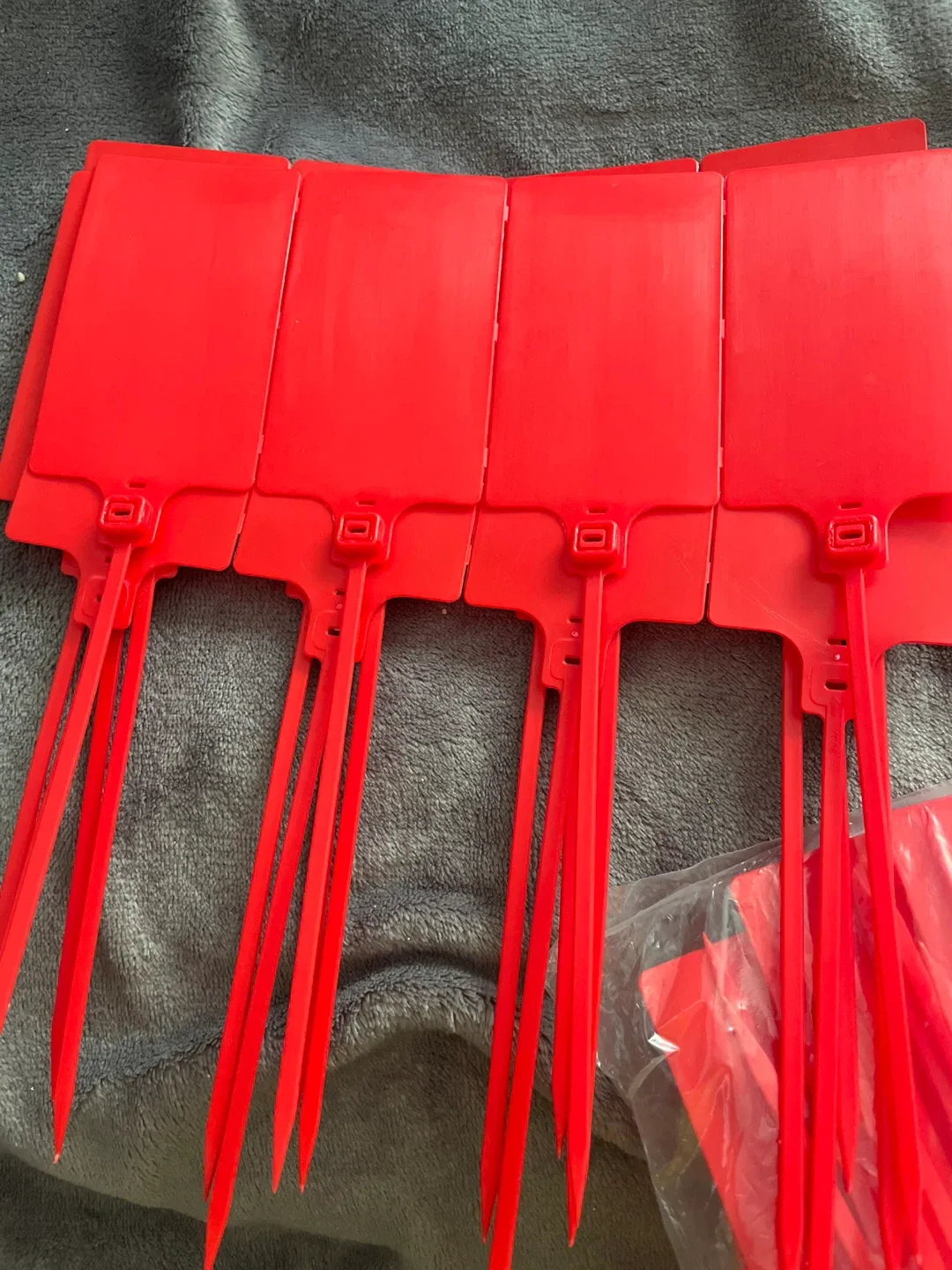NEW! Red Waterproof Self Locking Cable Tie Labels - 120 pack - photo 2