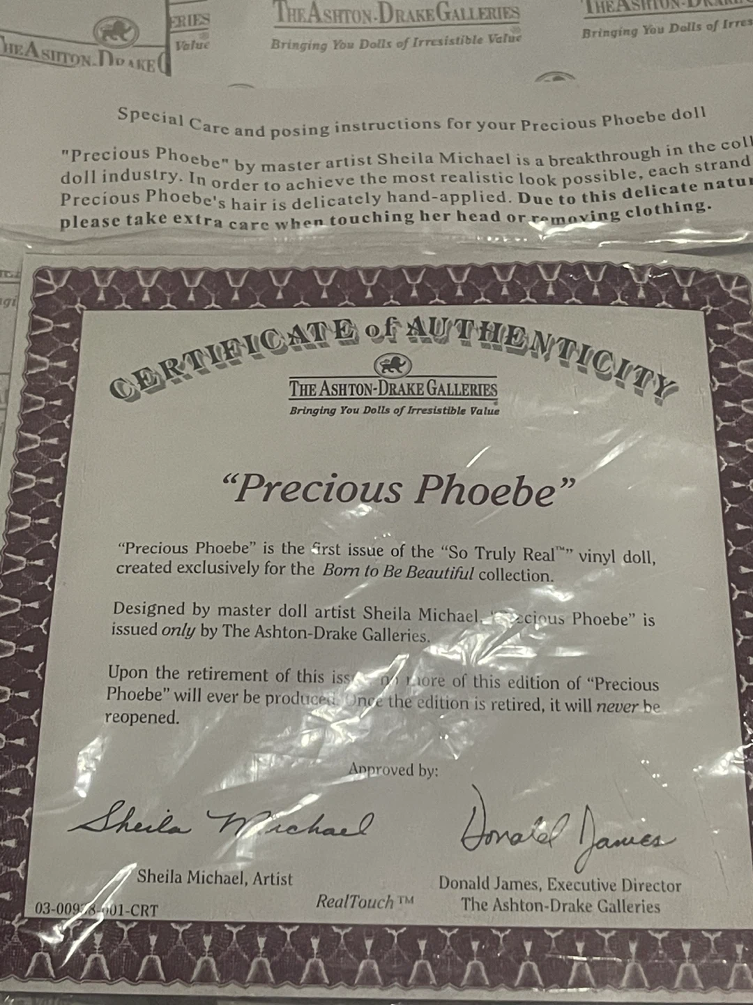 The Ashton-Drake Galleries "Precious Phoebe" Doll - photo 2