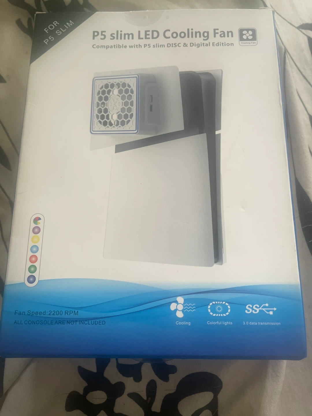 P5 slim LED Cooling Fan for PS5 Slim