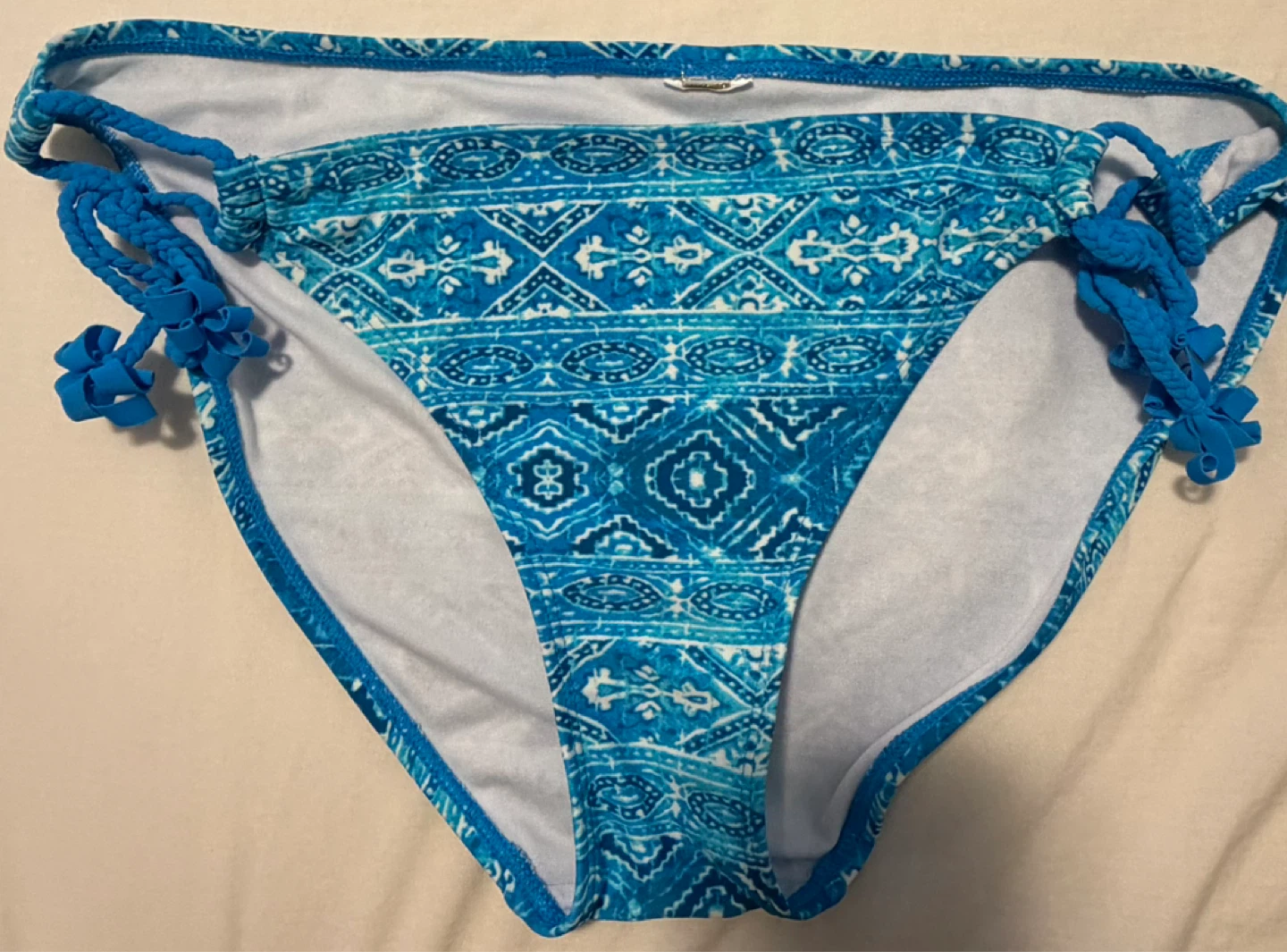 Blue Geometric Patterned Bikini Set - photo 3