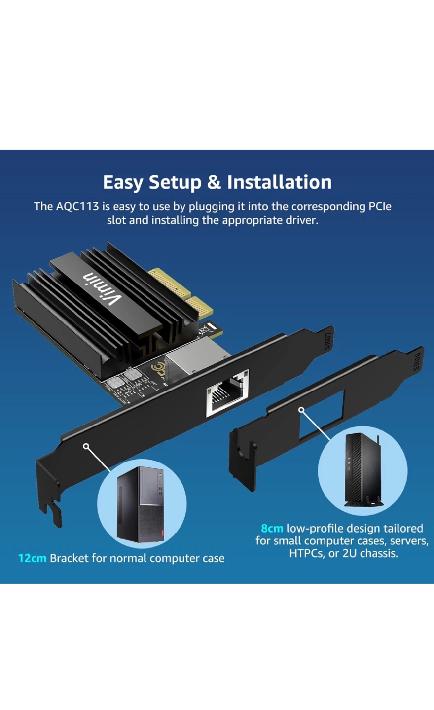 Vimin AQC113 10Gbps Ethernet Network Card - photo 3
