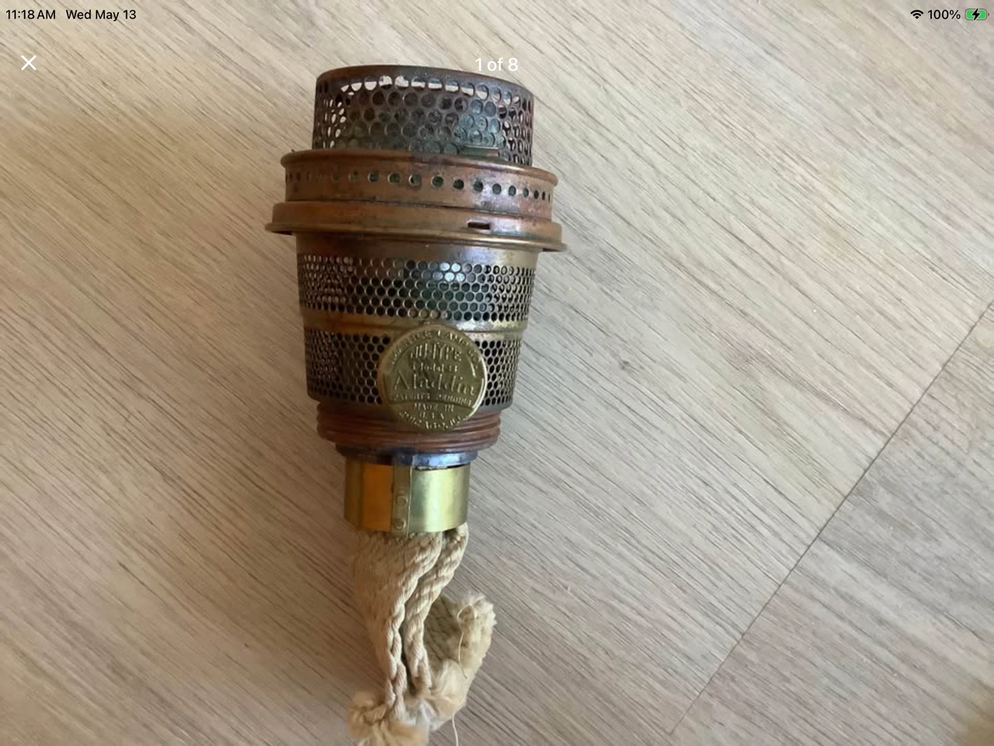 #2 Vtg Aladdin Mantle Lamp Brass Model B Burner 🐞