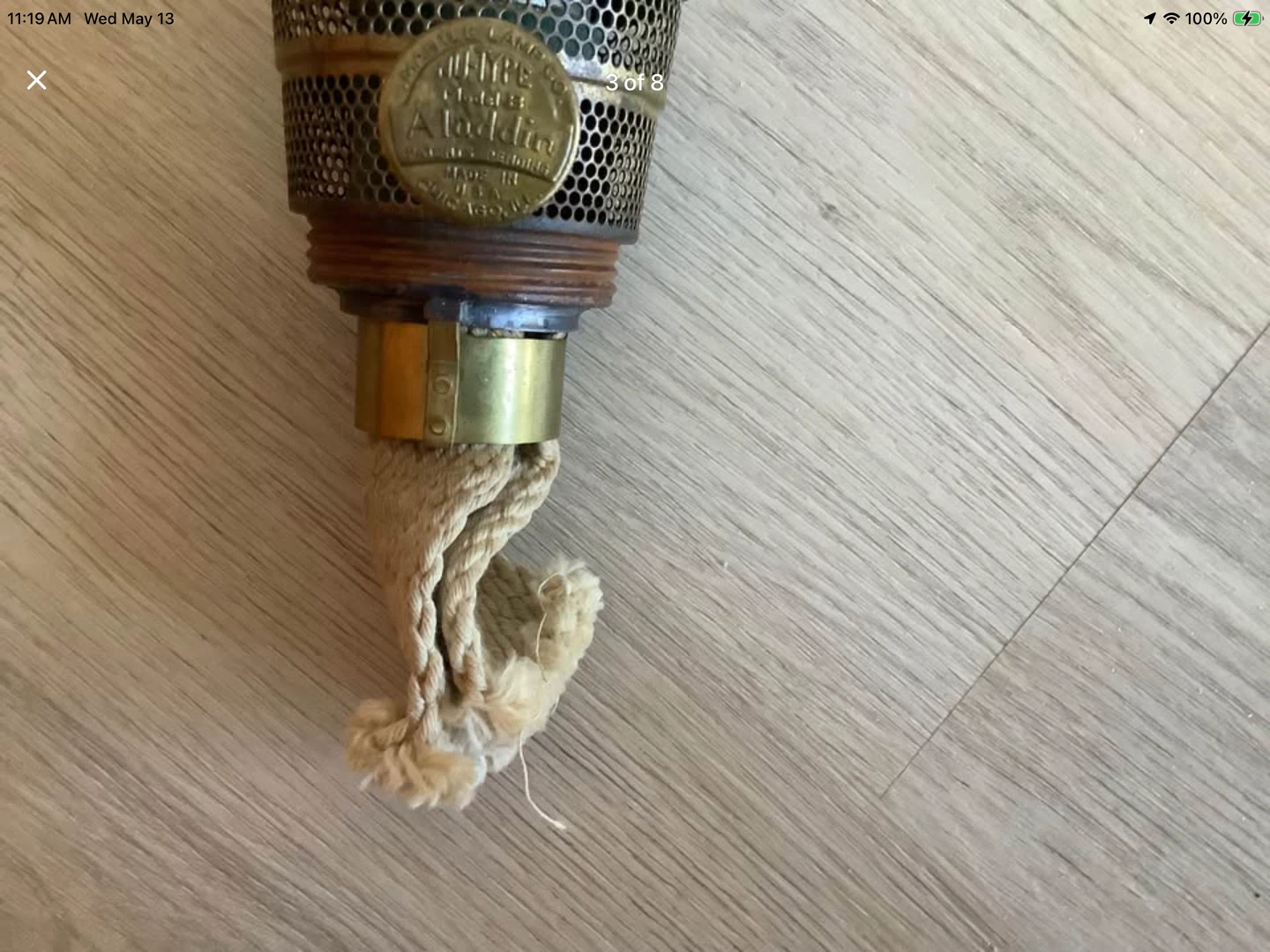 #2 Vtg Aladdin Mantle Lamp Brass Model B Burner 🐞 - photo 3