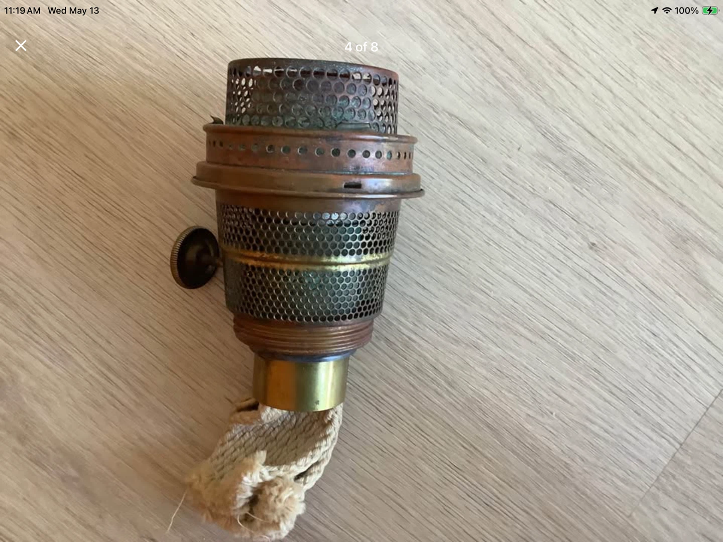 #2 Vtg Aladdin Mantle Lamp Brass Model B Burner 🐞 - photo 4