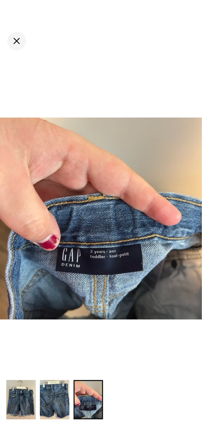 GAP Denim Toddler Shorts Size 3 Years - photo 3