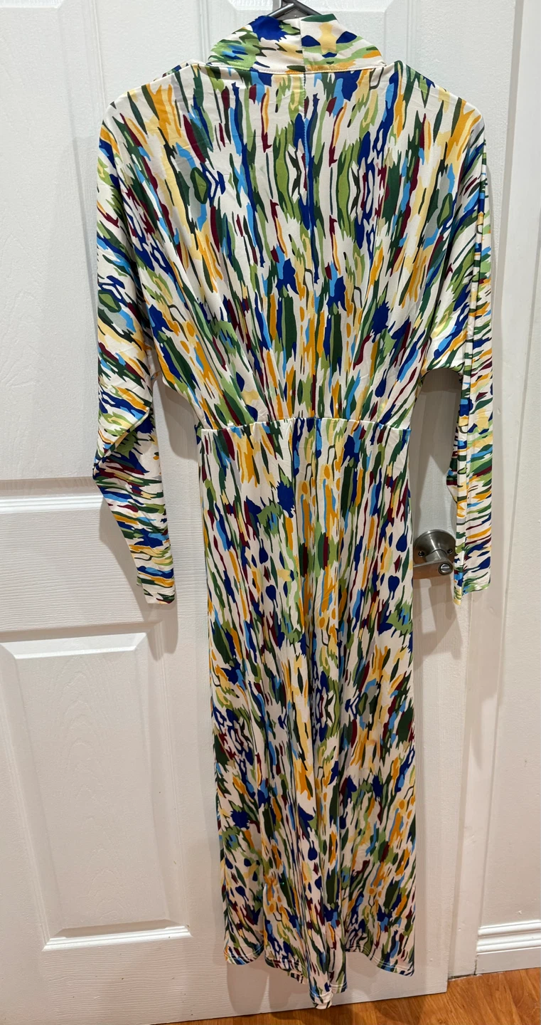 Women's Maxi Dress, Multicoloured Abstract - photo 3