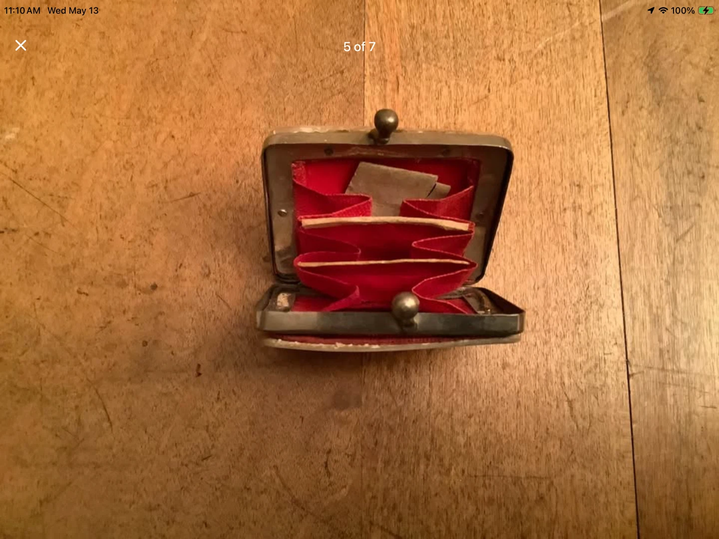Early 1900’s Hd Ptd Mother of Pearl Coin Purse 🐞 - photo 5