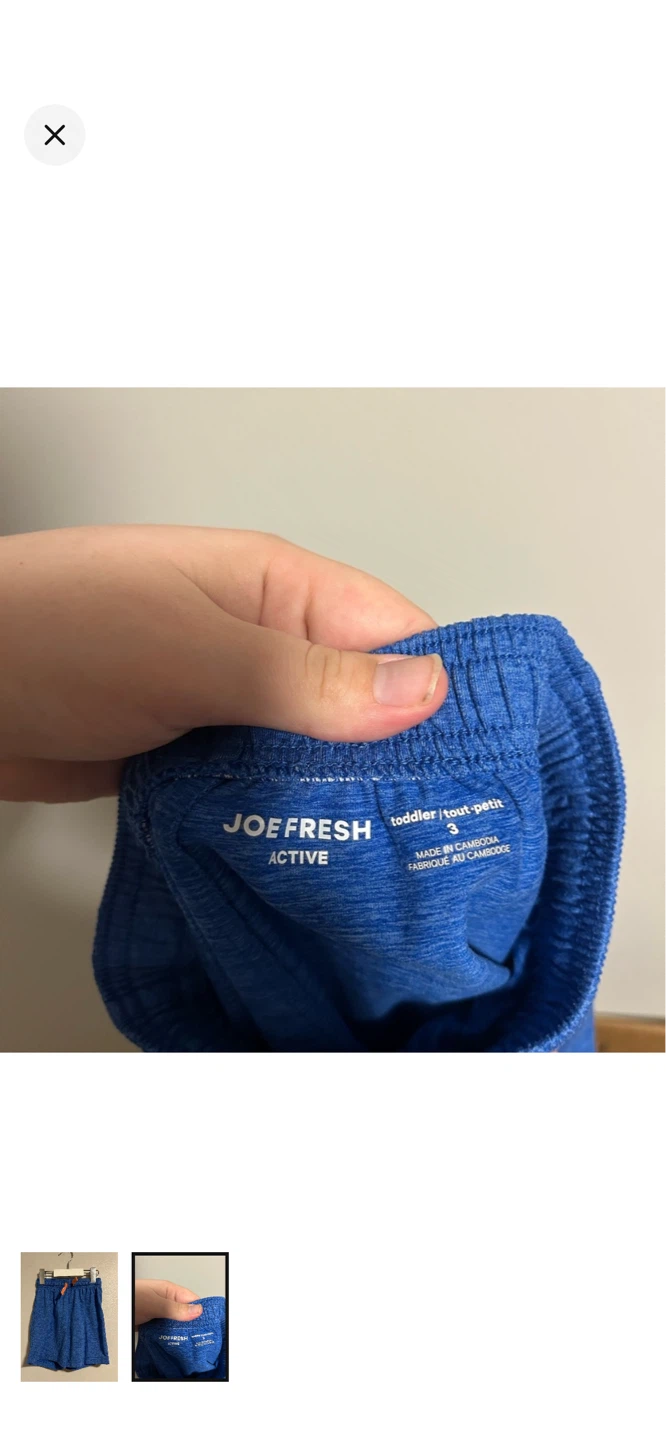 Joe Fresh Toddler Blue Athletic Shorts - Size 3 - photo 2