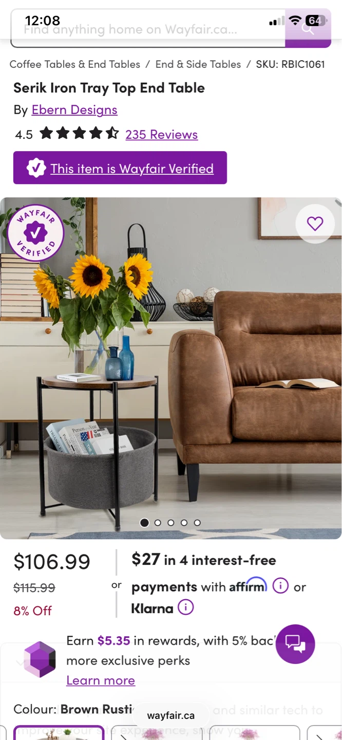 Coffee table with basket storage - photo 3