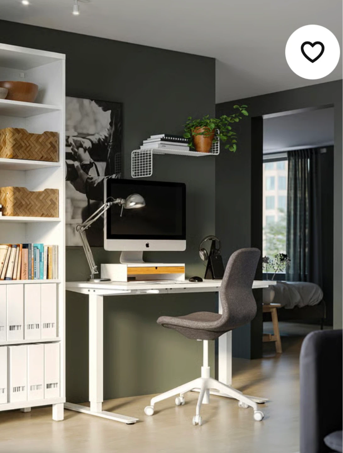 IKEA TROTTEN Sit/Stand Desk Frame 120x70 cm White