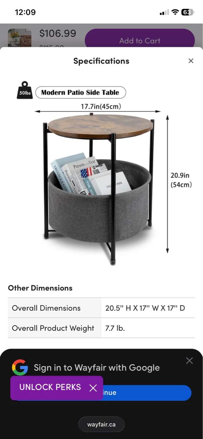 Coffee table with basket storage - photo 4
