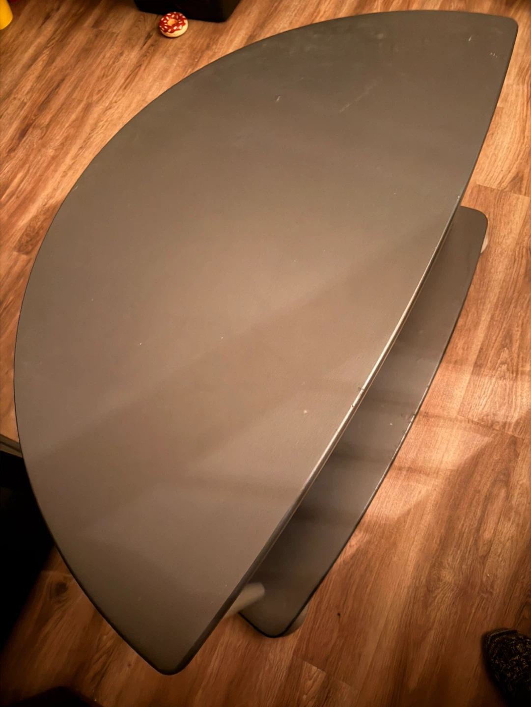 Corner TV Stand with Glass Shelf