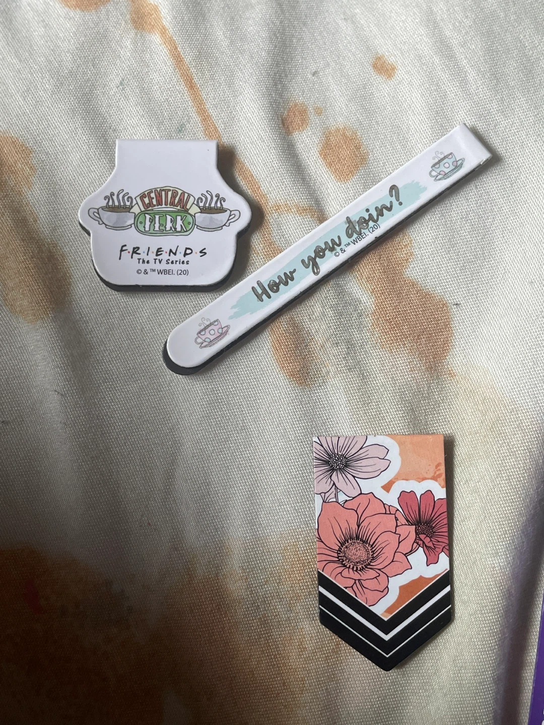 Friends Central Perk & Floral Bookmarks