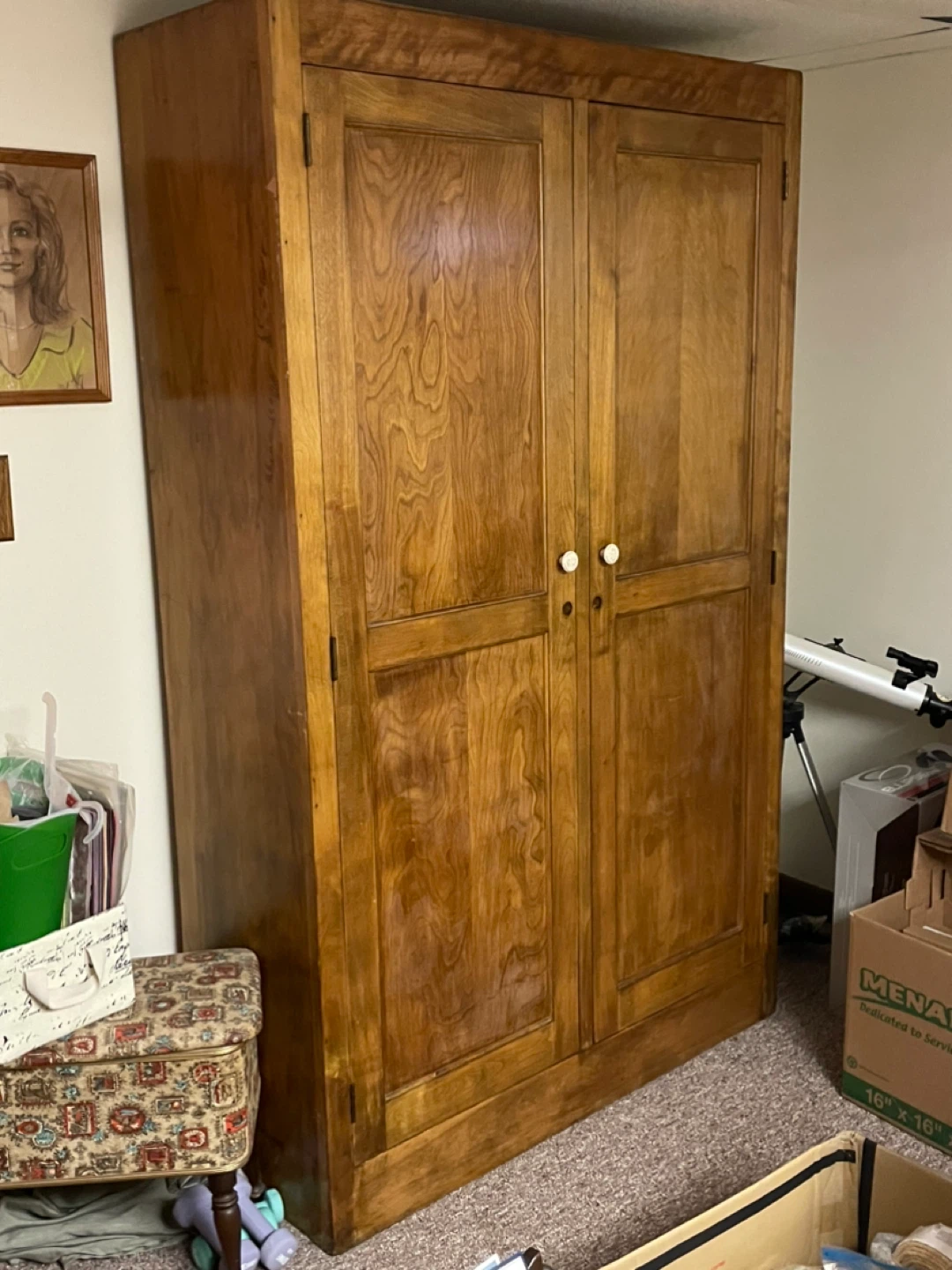 Vintage Wooden Double door cabinet - photo 2