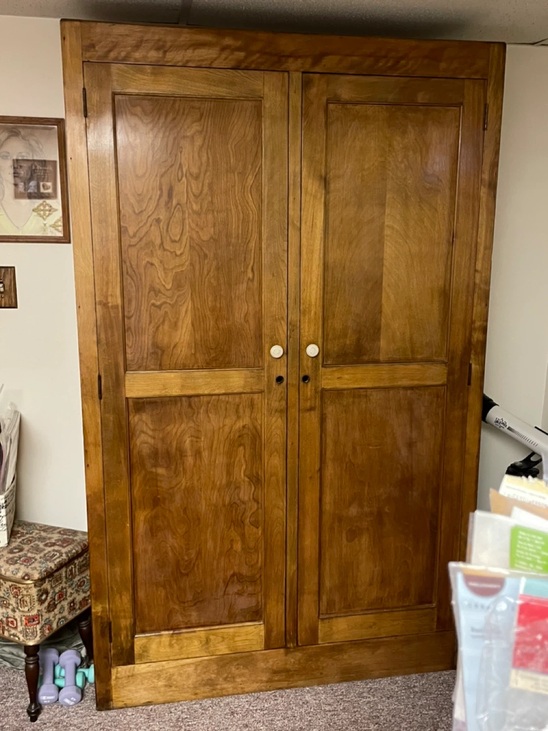 Vintage Wooden Double door cabinet