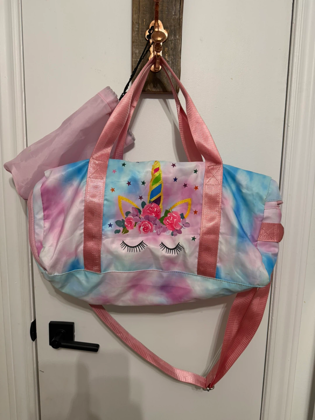 Blue Packable unicorn girls overnight bag - photo 5