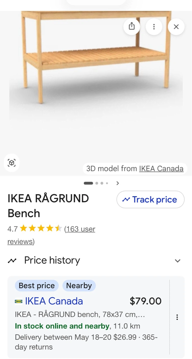IKEA bench - photo 2