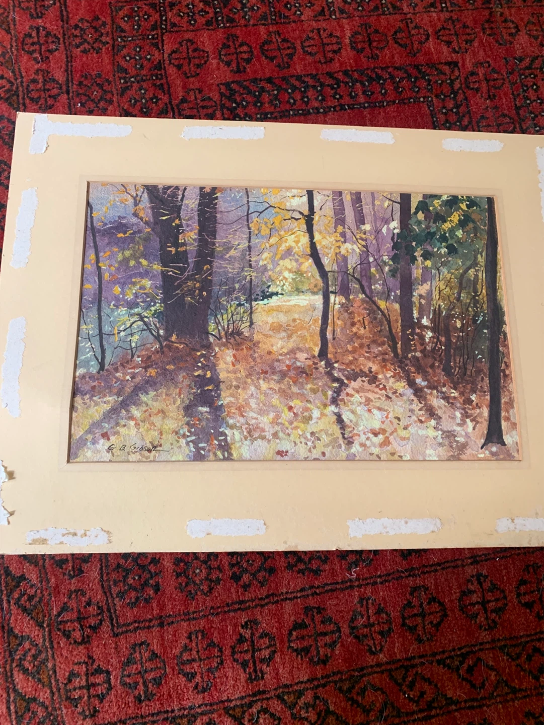 G. B. Gibson Watercolour Painting - Autumn Forest Scene