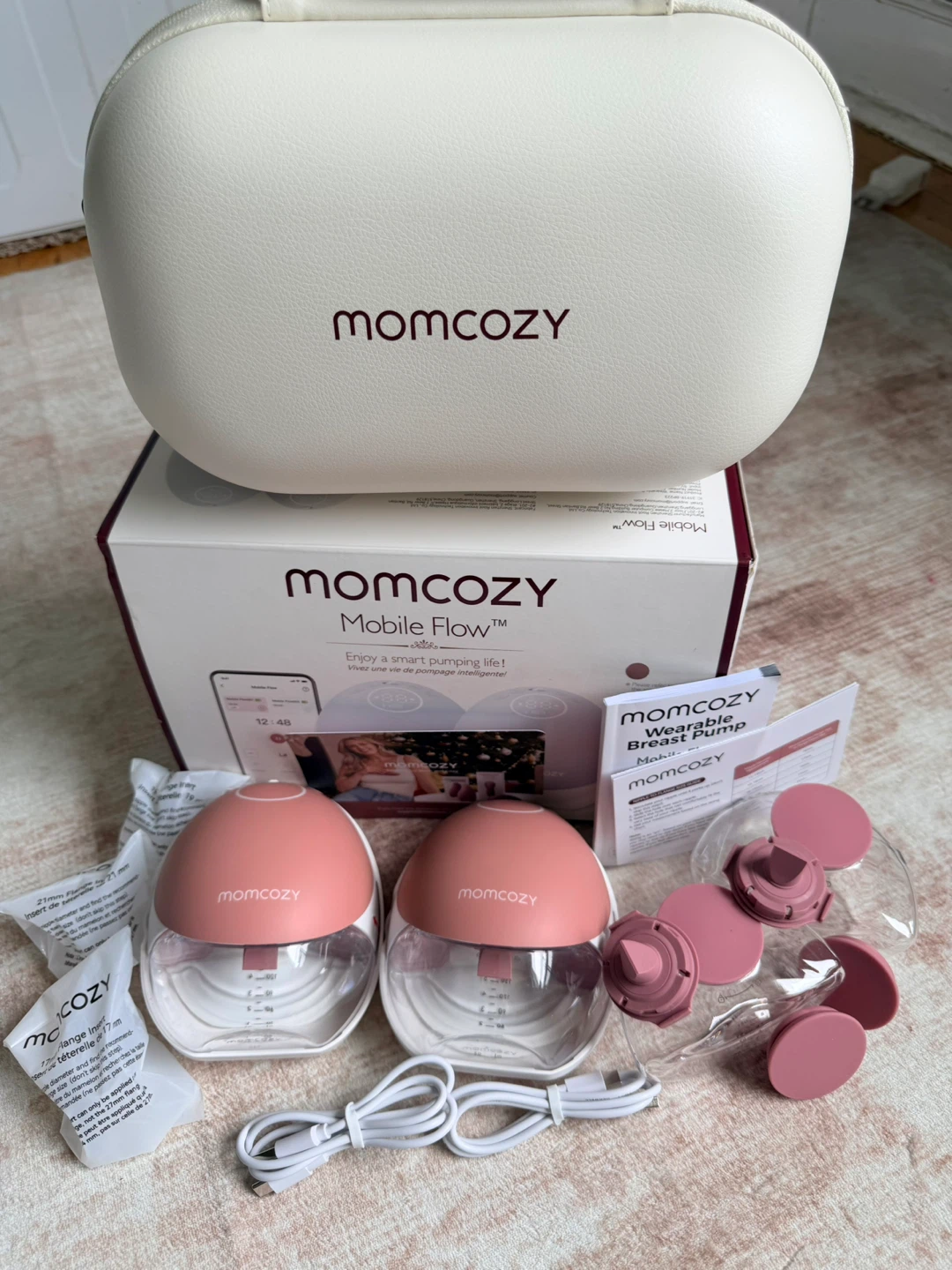 Momcozy Mobile Flow M9 Wearable Breast Pump - Pink - photo 2