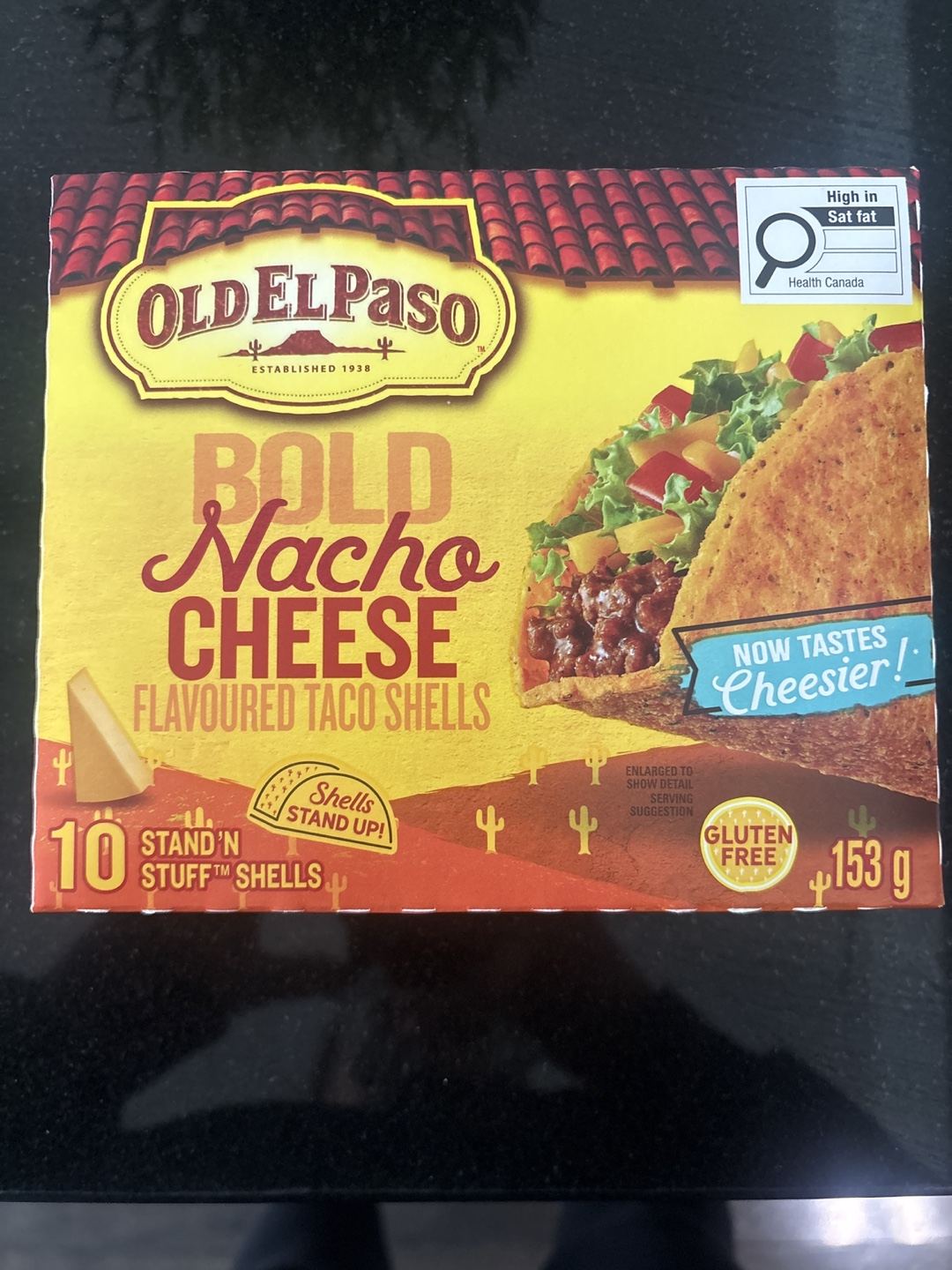 Old El Paso Bold Nacho Cheese Flavoured Taco Shells