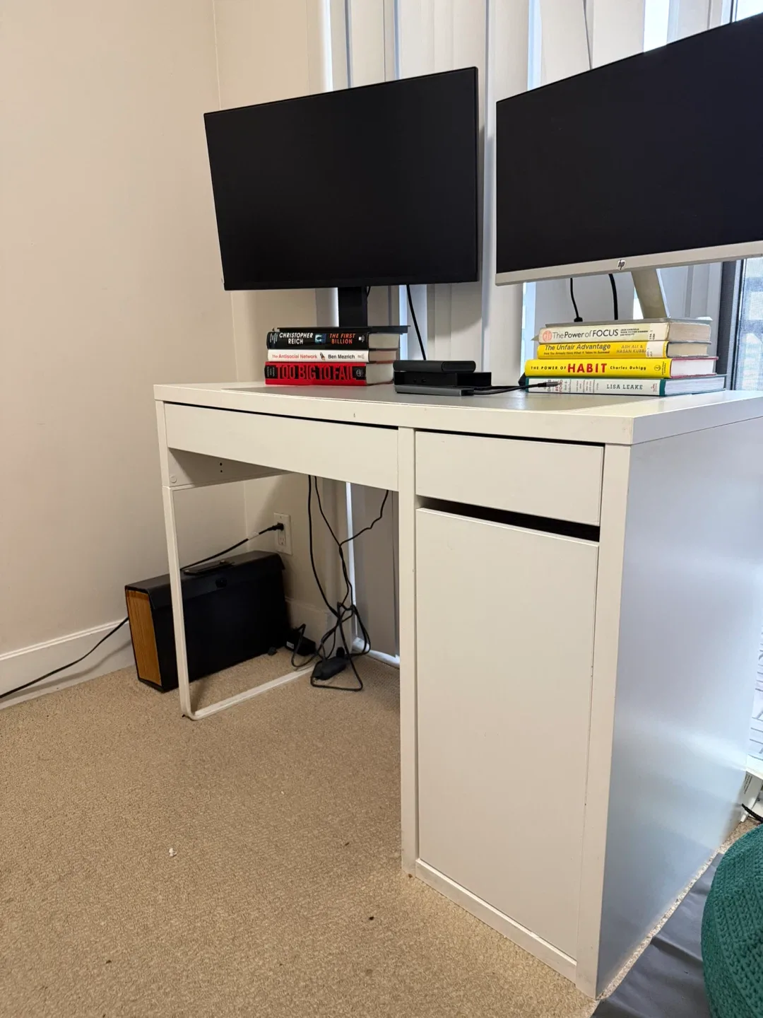 White Two-Drawer office Desk - photo 2