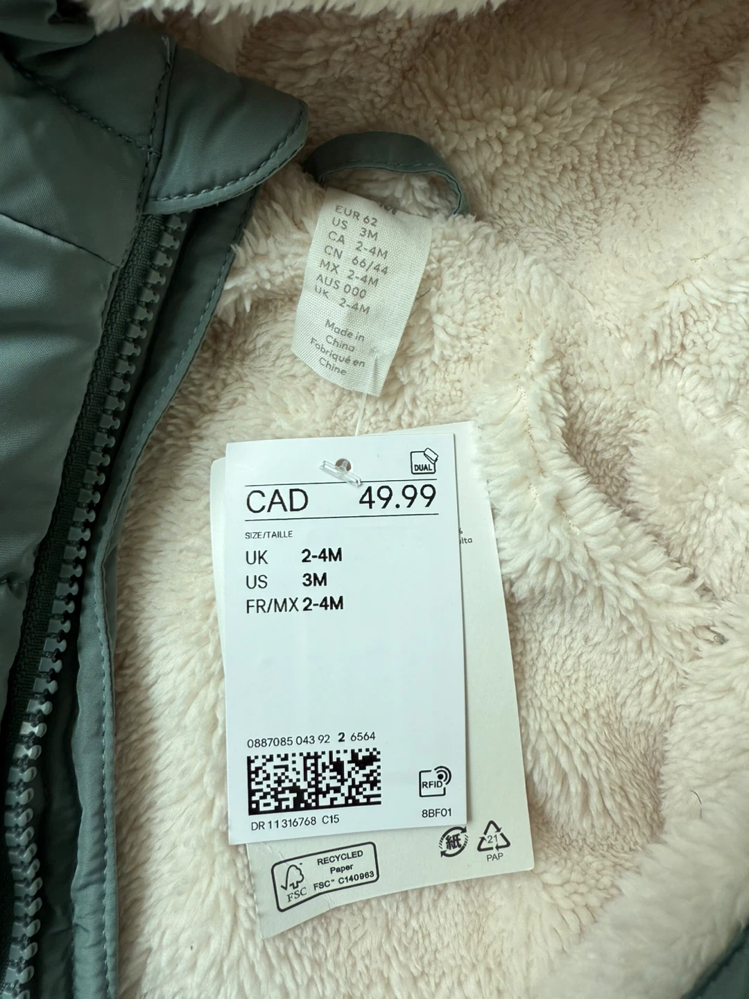 (New) H&M Baby Snowsuit - 2-4 Months - photo 2