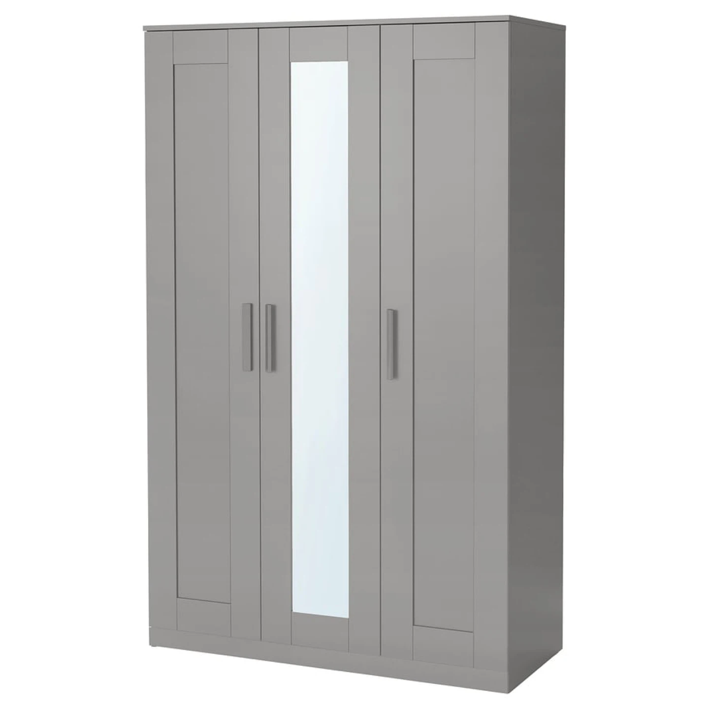 IKEA BRIMNES Grey 3-Door Wardrobe with Mirror - photo 3
