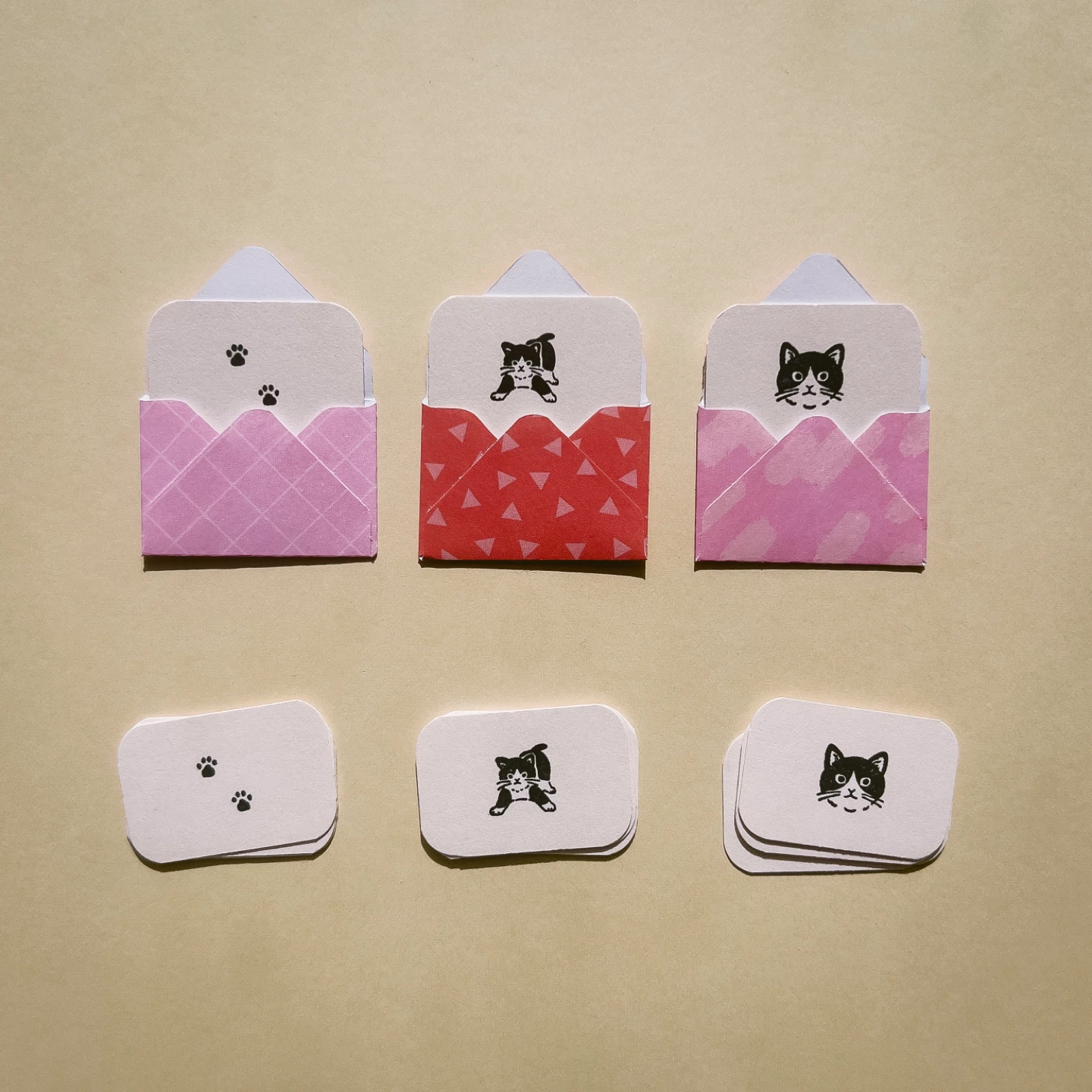 Teeny Tiny Cat Theme Note Cards with Envelopes - photo 4