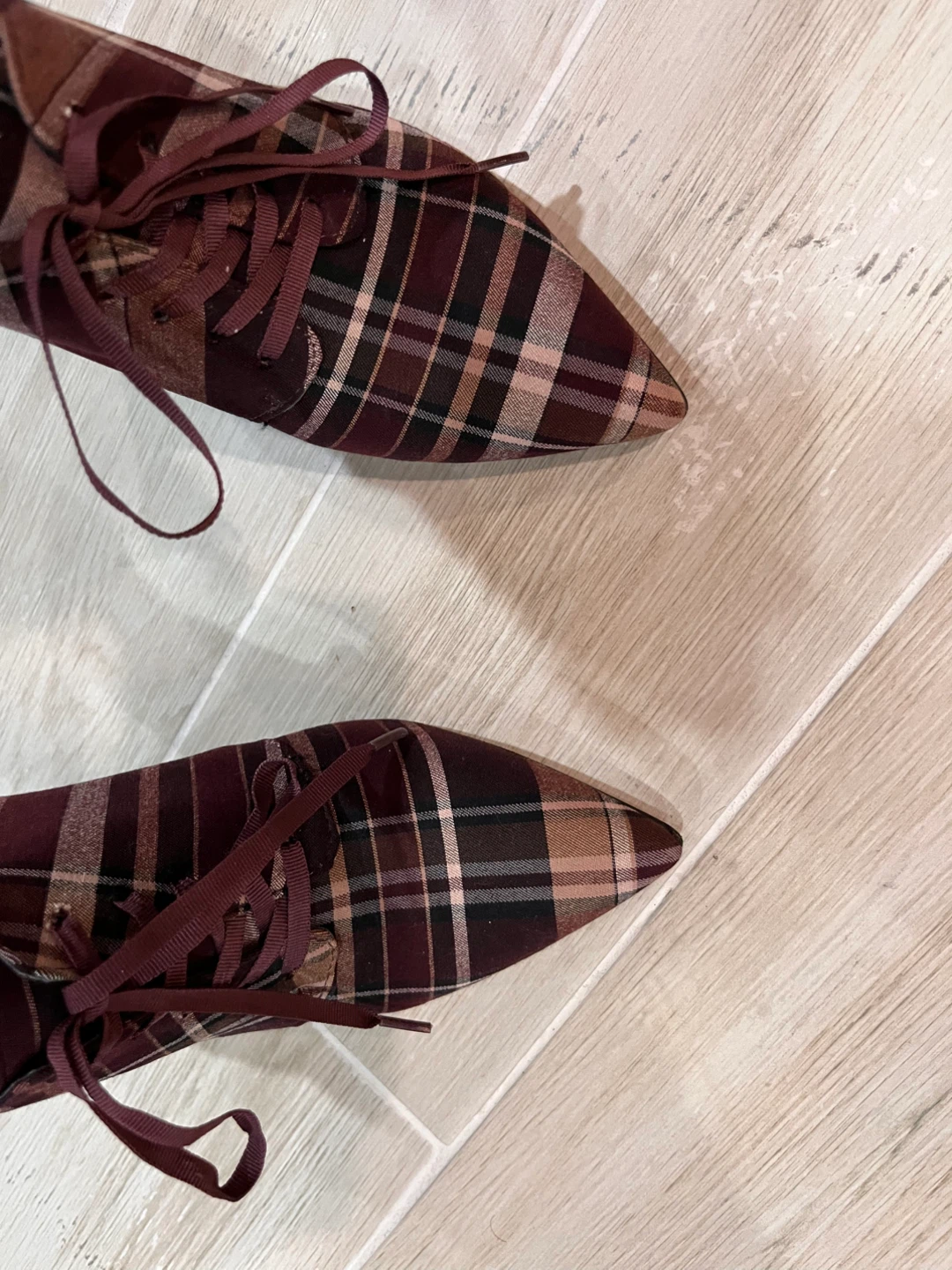 NEW Size 37 Le Château Plaid Heels - Women's Shoes - photo 4