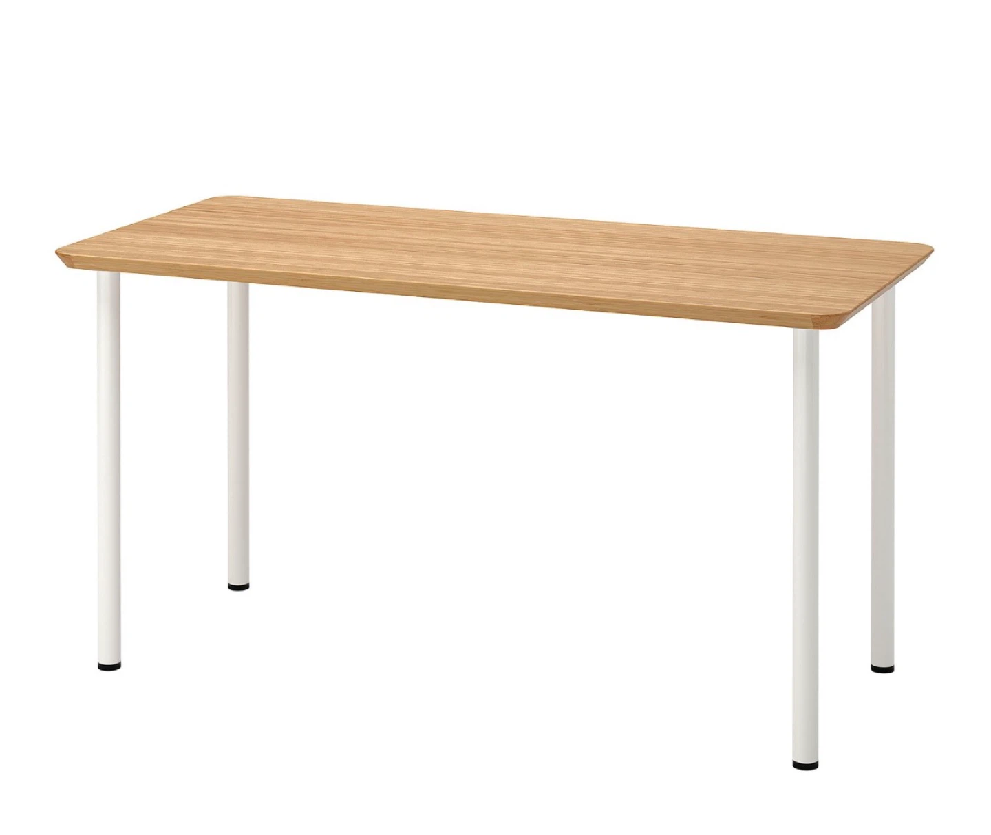 IKEA Desk Table - Bamboo Top & White Legs