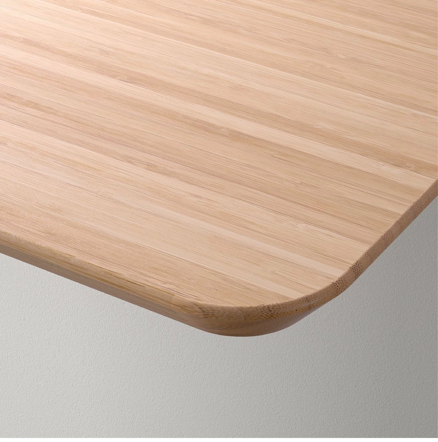 IKEA Desk Table - Bamboo Top & White Legs - photo 3