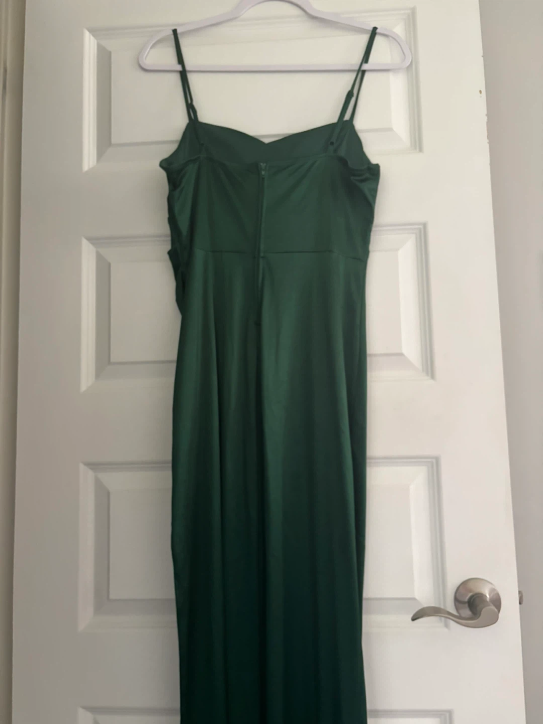 Emerald Green Satin Slip Dress - photo 2