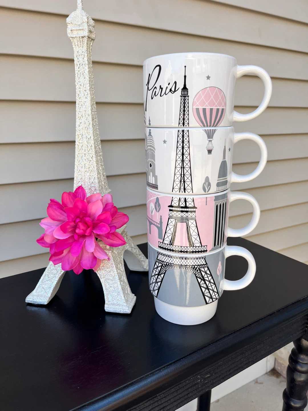 ADORABLE PARIS COFFEE CUP TOWER