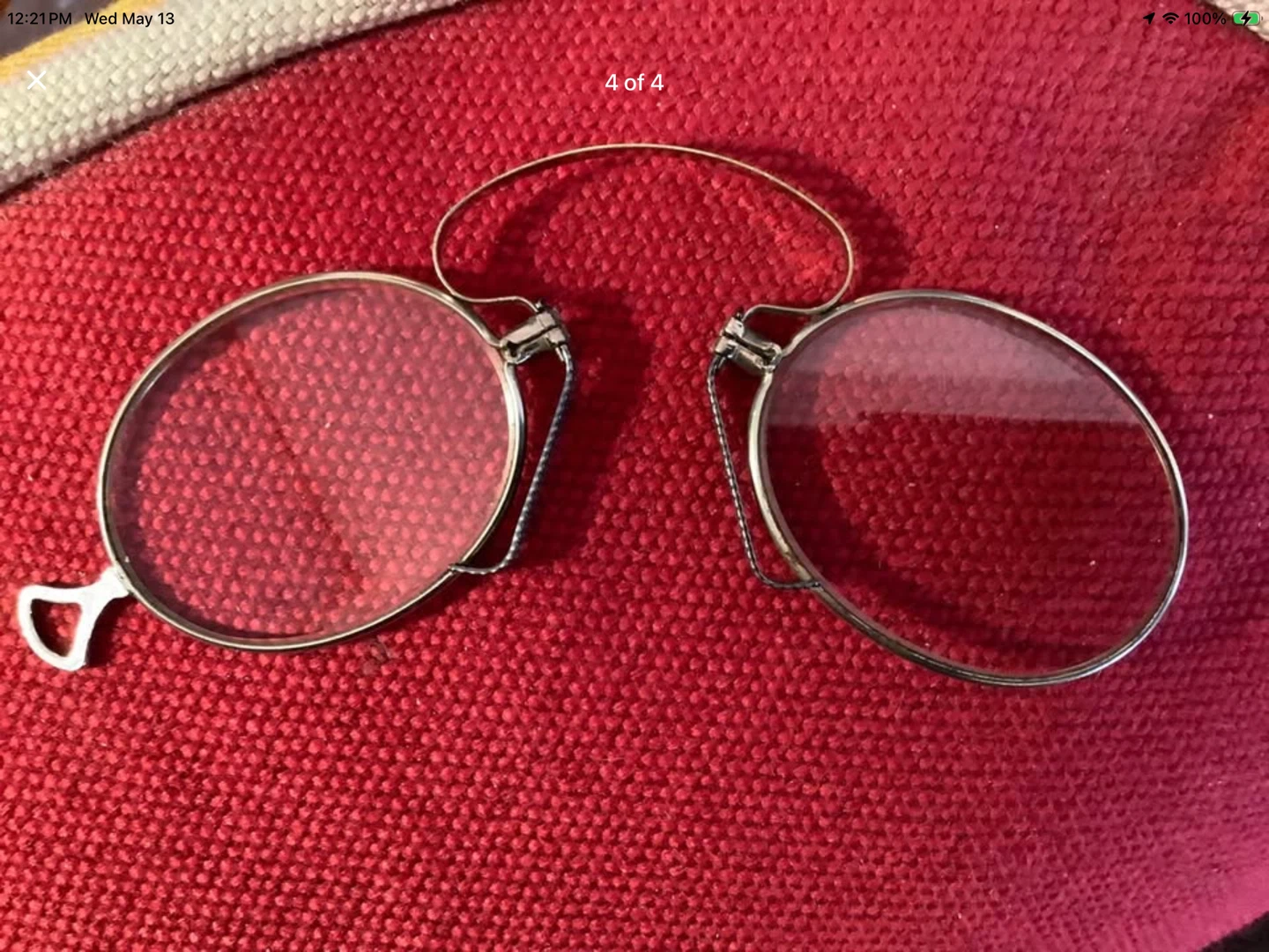 Late 1800’s/Early 1900’s Silver Tone Oval Pince-Nez 🐞 - photo 4