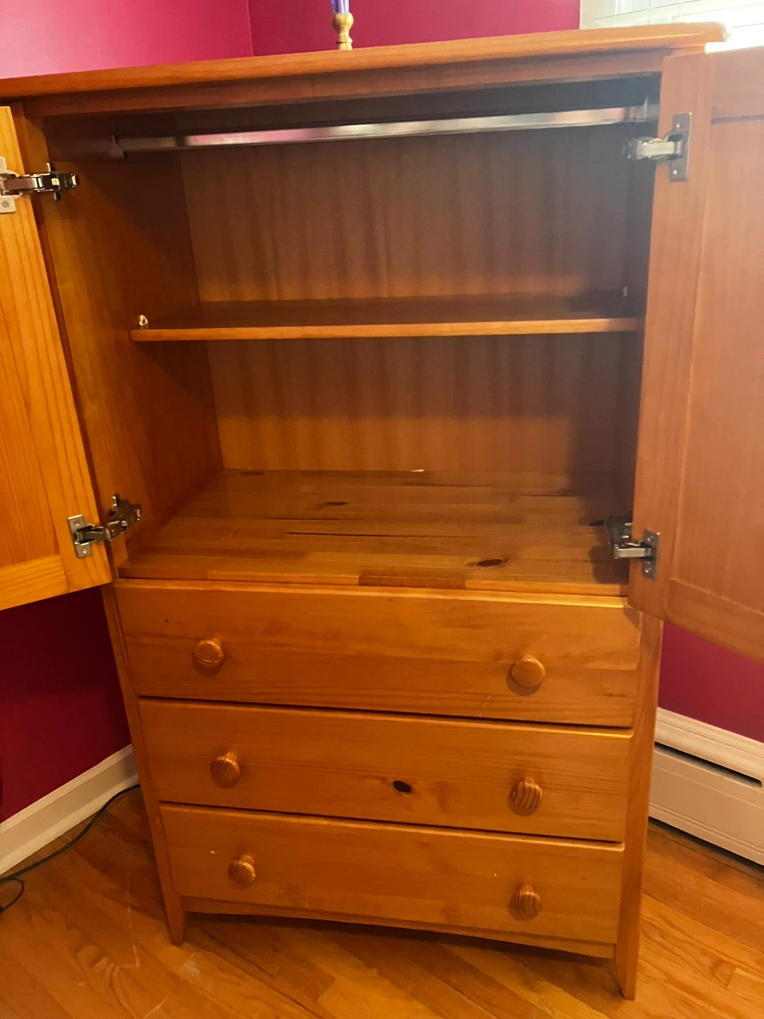 Solid Pine Armoire - photo 2