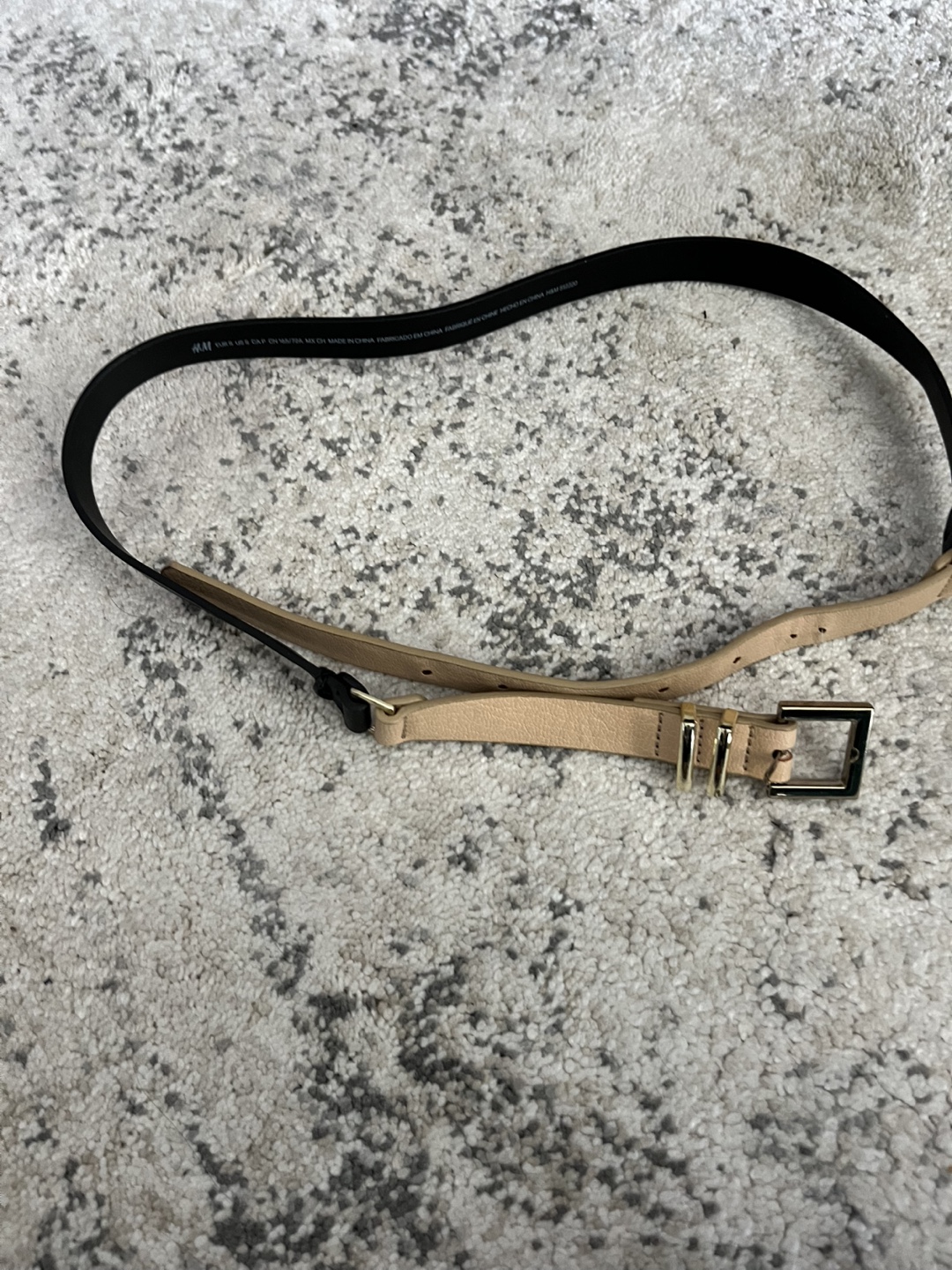 H&M Black and Tan Belt - Size S