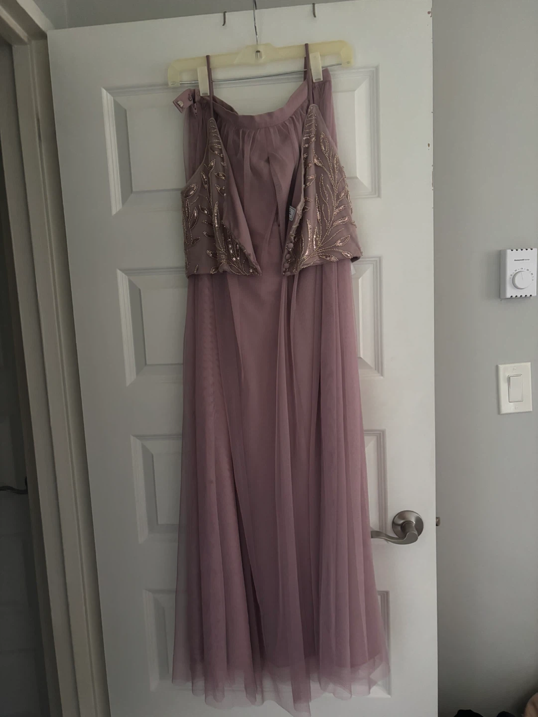 Dusty Rose Embellished top and Tule skirt