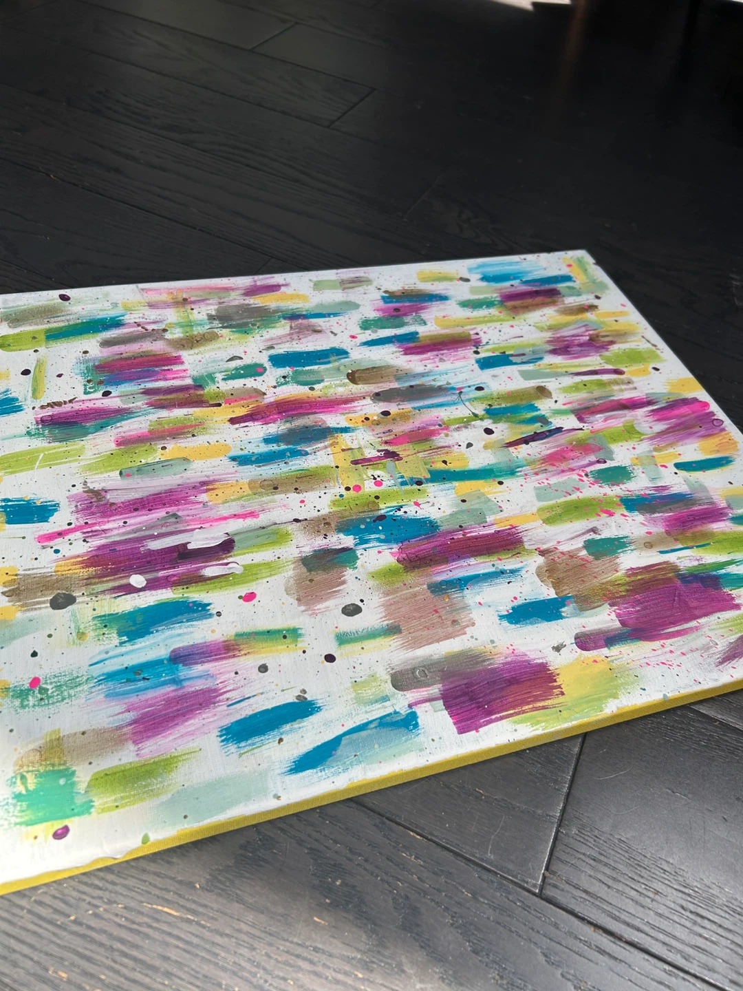 Abstract Drip and Stroke Canvas Art - photo 3