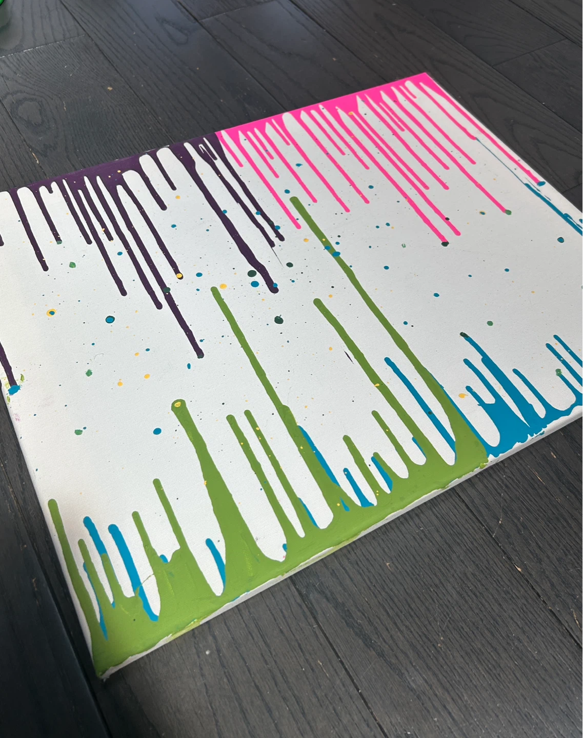 Abstract Drip and Stroke Canvas Art - photo 4