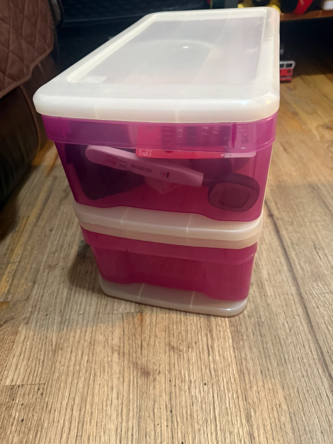 Stackable Storage Bins with Drawers (Set of 2) - photo 2
