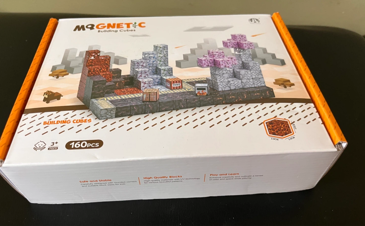 NEW Magnetic Minecraft-Themed Building Cubes - 160 pcs