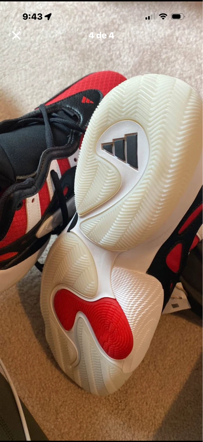 Adidas Red Black White Basketball Shoes