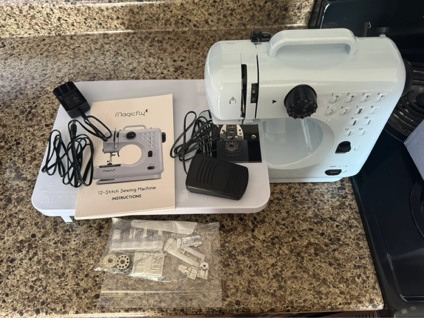 Magicfly 12-Stitch Sewing Machine with Extension Table - photo 4