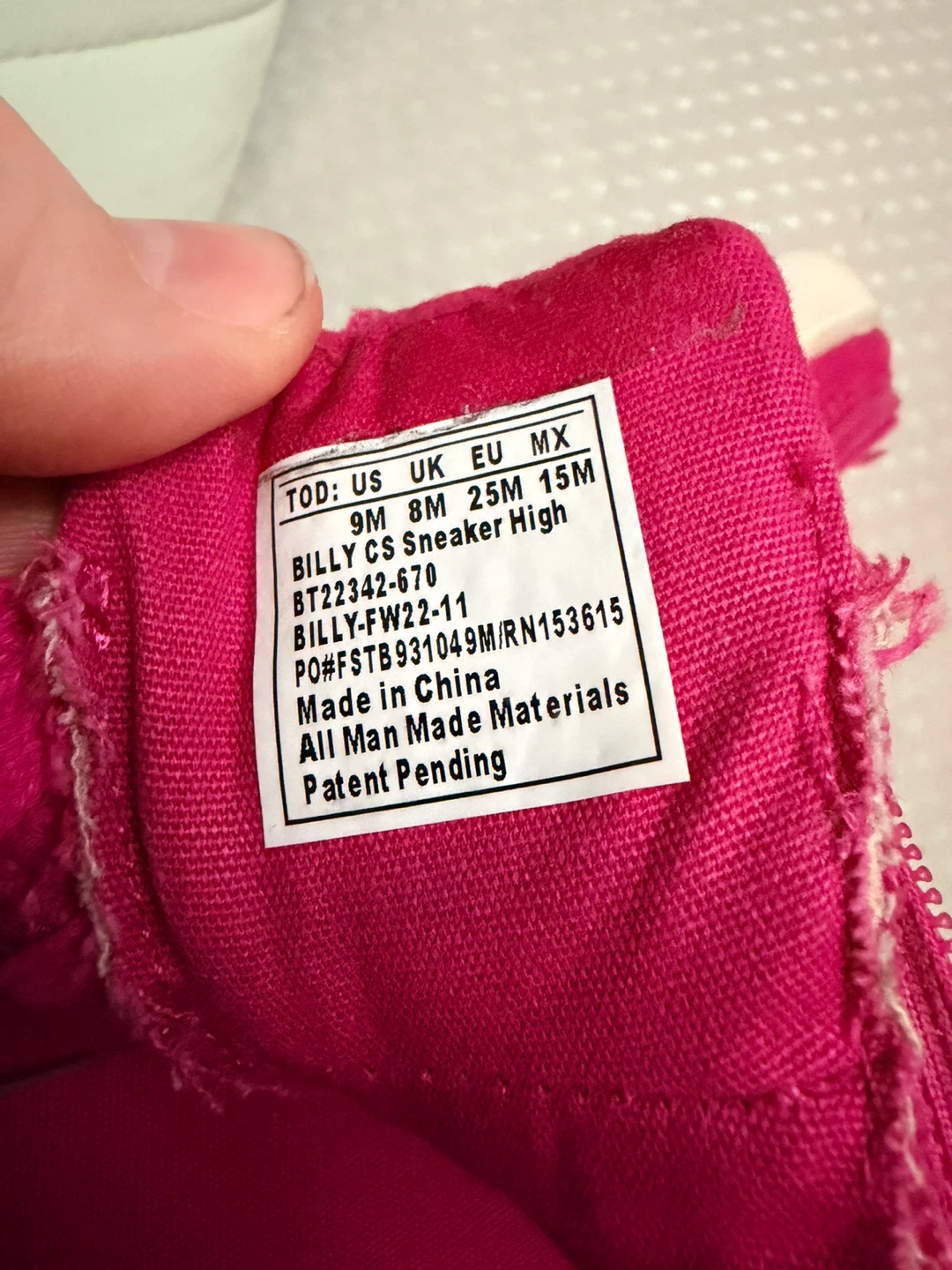 Billy  Sneaker Pink Toddler Shoes Size 9 - photo 3