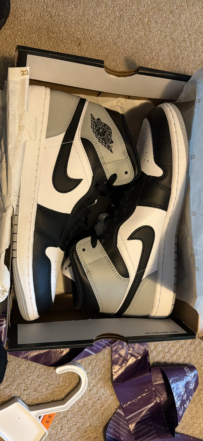 Air Jordan 1 Mid Grey Black White