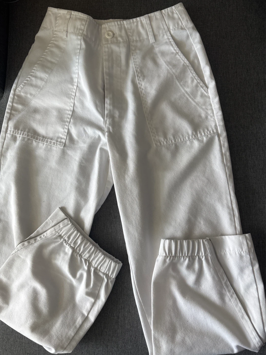 Brandy Melville White Cargo Pants