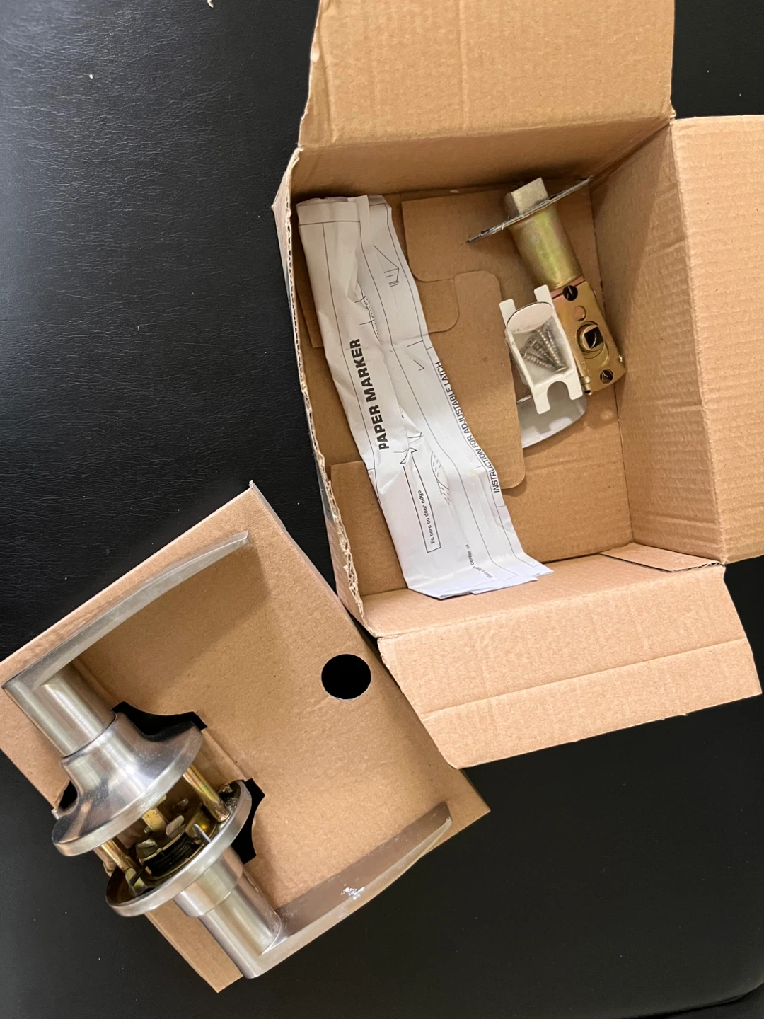 NEW Lever Door Handle Set Brushed Nickel with Hardware - photo 2